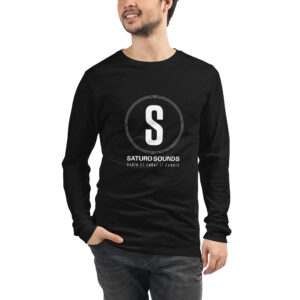 Saturo "S" Long Sleeve Tee - Black (Unisex) - Front Only