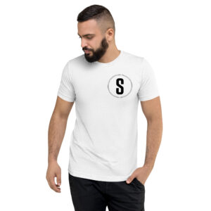 Saturo Sounds “S” Short Sleeve T-shirt – front and back – White