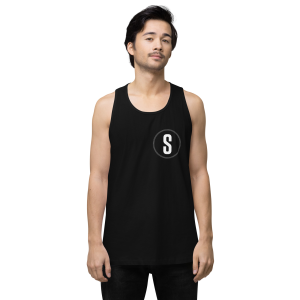 Saturo Sounds “S” Men’s seasonal premium tank top – Black